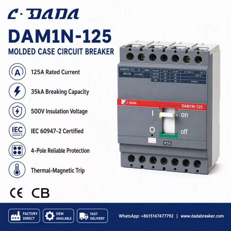 Gewährleistung der Integrität der Unterverteilung: Die C·DADA DAM1N-125 MCCB-Lösung